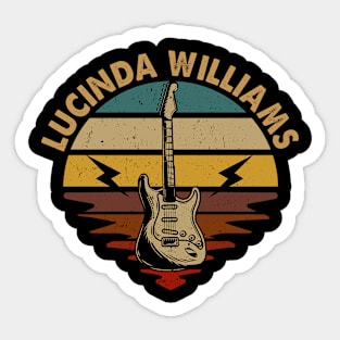 Personalized Name Lucinda Vintage Styles 70s 80s 90s Sticker